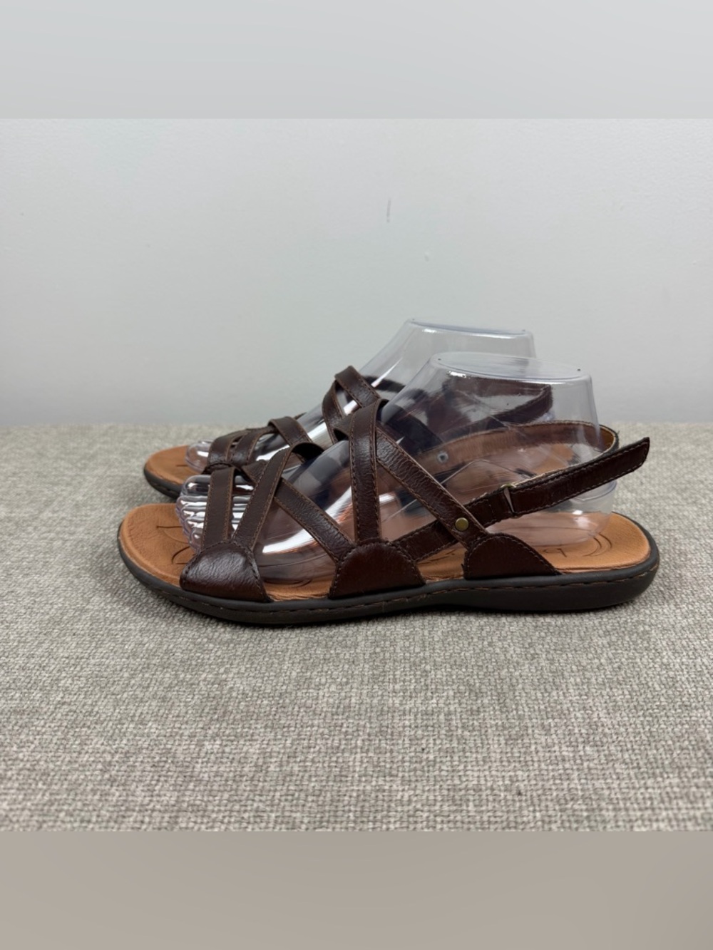 BOC Born Sandals Women’s 9 Altheda Criss Cross Strappy Brown Flats Comfort Boho - Picture 7 of 10